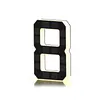 LED Illuminated Modern Address Sign Waterproof Personalized Solar Powered Address Number Dusk To Dawn Adhesive Or Screw Mount for Outside House Light Up Courtyard Hotel Bar