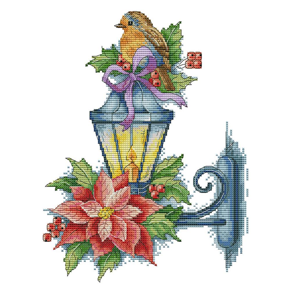 

Bird On The Lamp - 14CT Stamped Cross Stitch - 32*26cm, 501 Original