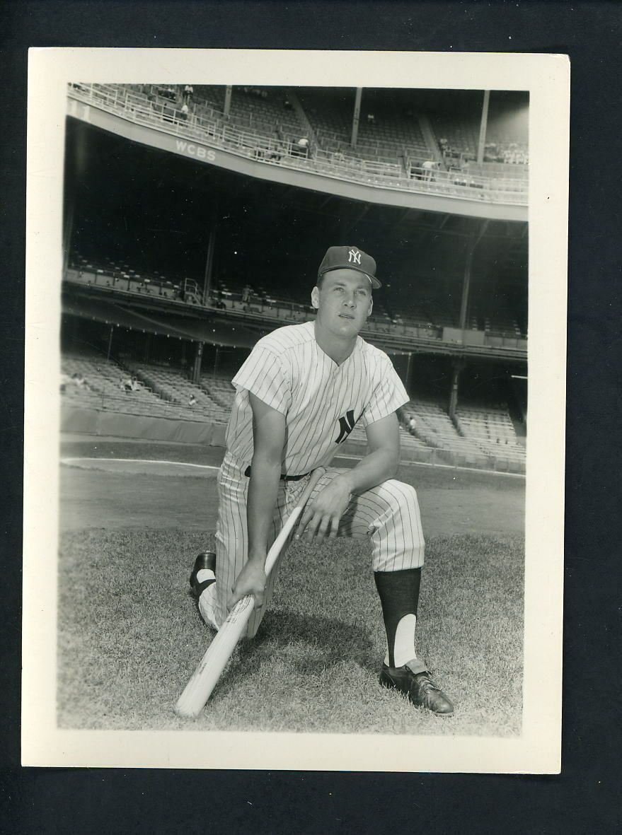 Tom Tresh 1960's Type I Louis Requena Press Original Photo Poster painting New York Yankees knee