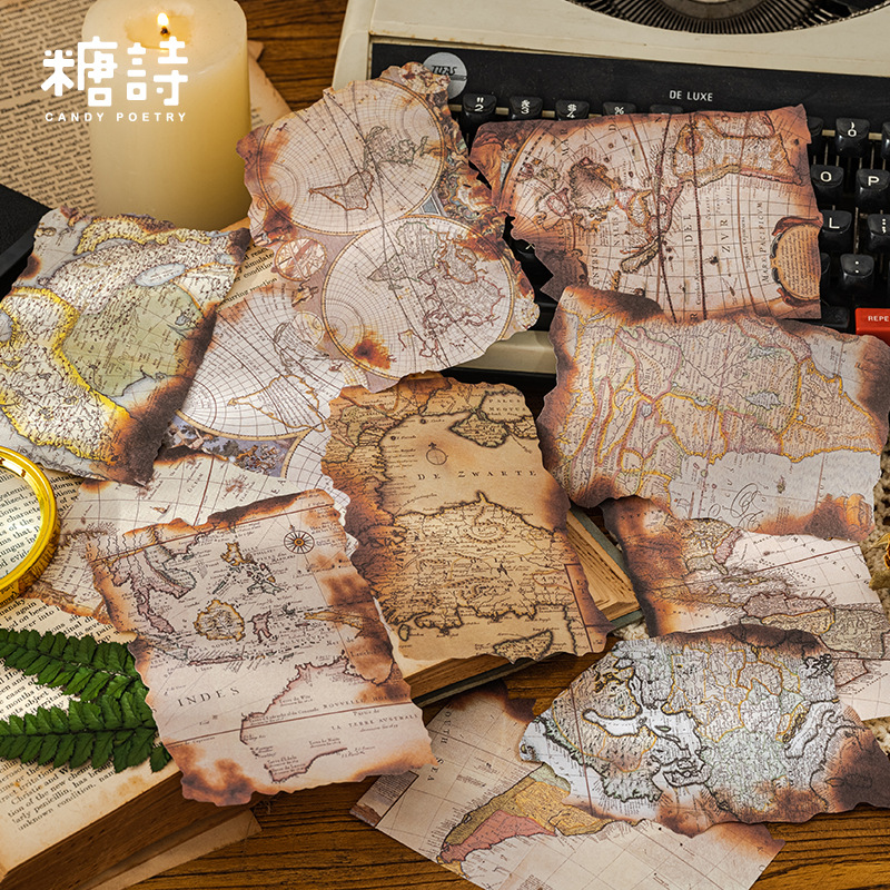 저널세이 30매 찢어진 페이지 프로파일링 소재 용지 빈티지 향수 메모 패드