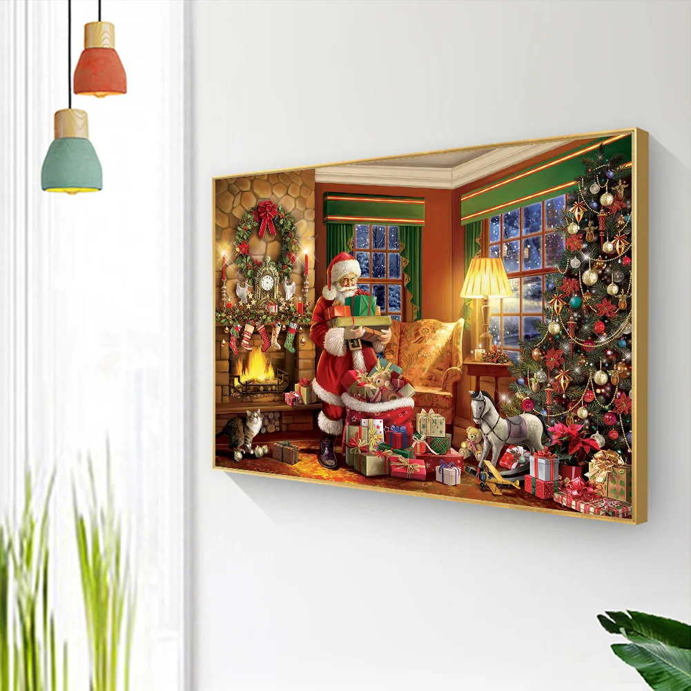 (Counted/Stamped)（Big Size）Santa Claus-Cross Stitch 60*45cm