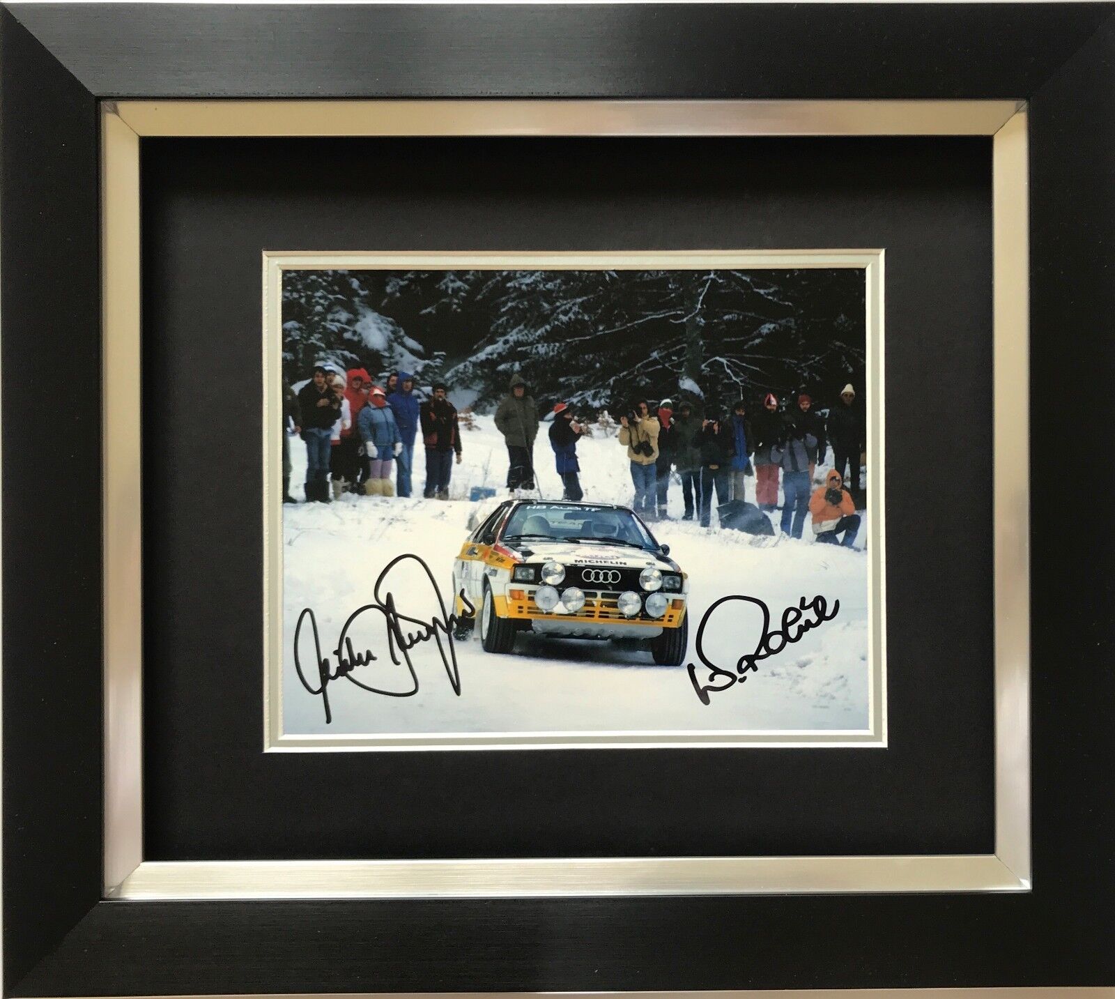 WALTER ROHRL AND CHRISTIAN GEISTDORFER HAND SIGNED FRAMED Photo Poster painting DISPLAY RALLY 5.