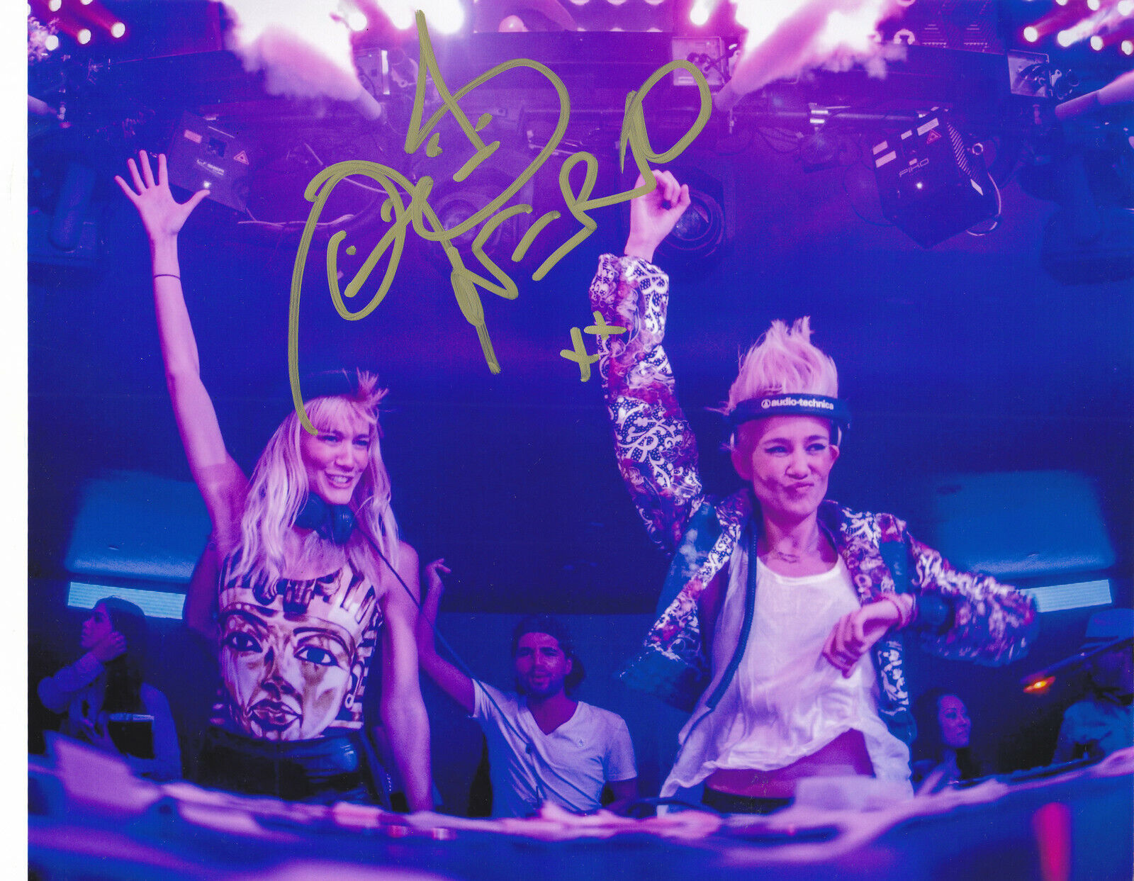 NERVO OLIVIA AND MIRIAM SIGNED AUTOGRAPH EDM DANCE HOUSE MUSIC 8X10 Photo Poster painting #2