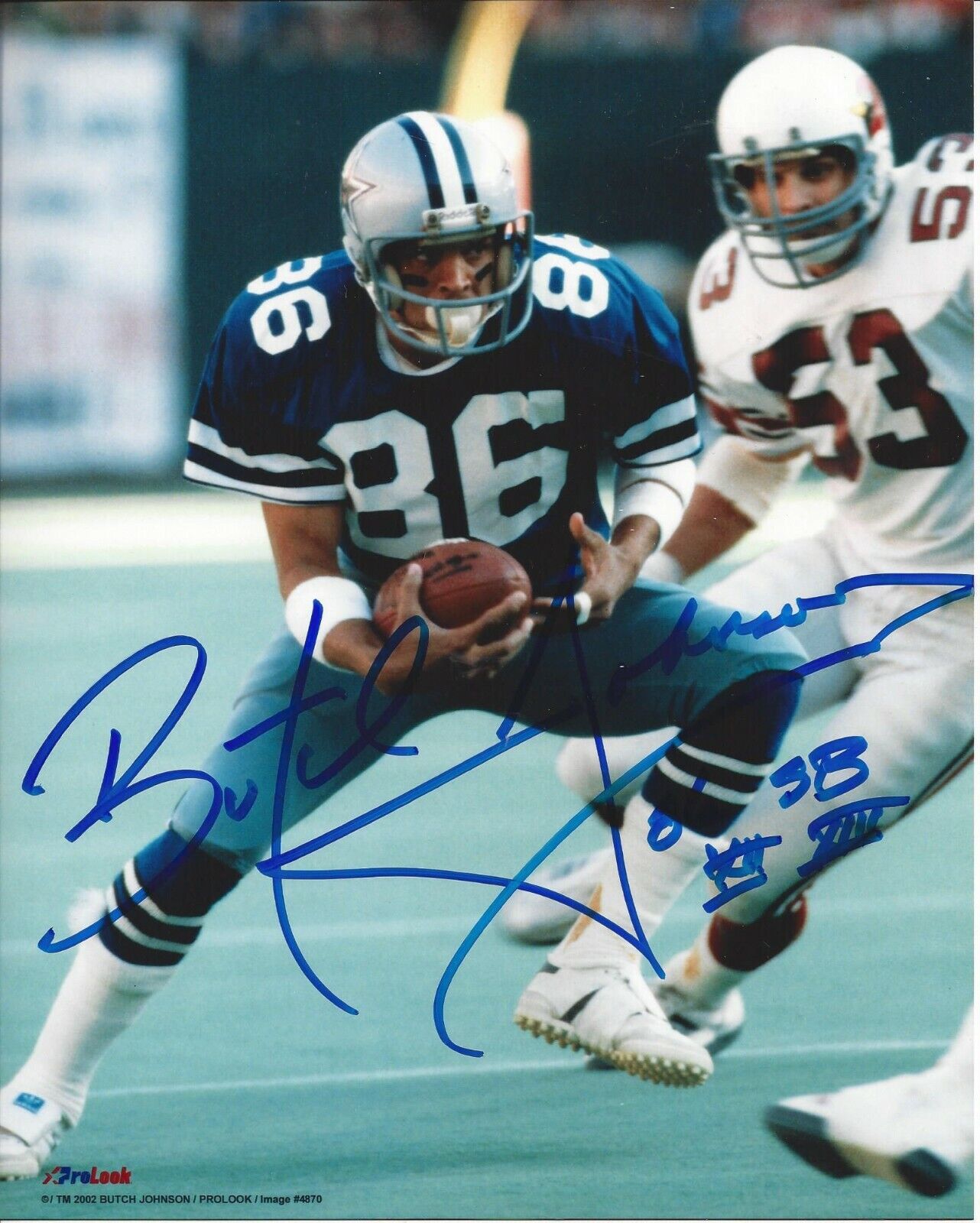 Butch Johnson autographed 8x10 Dallas Cowboys  Shipping