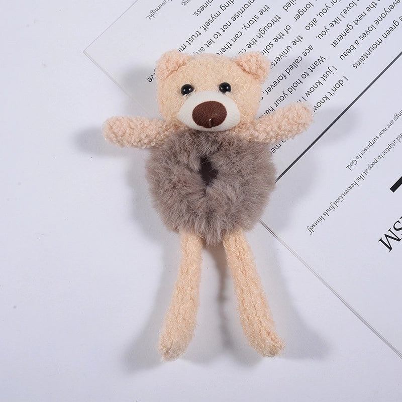 Cartoon Style Bear Plush Hair Tie