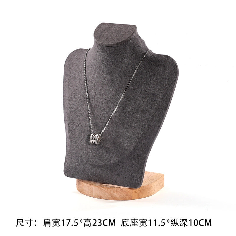1 Piece Solid Wood Cloth Elegant Nordic Style Solid Color Jewelry Display Jewelry Rack