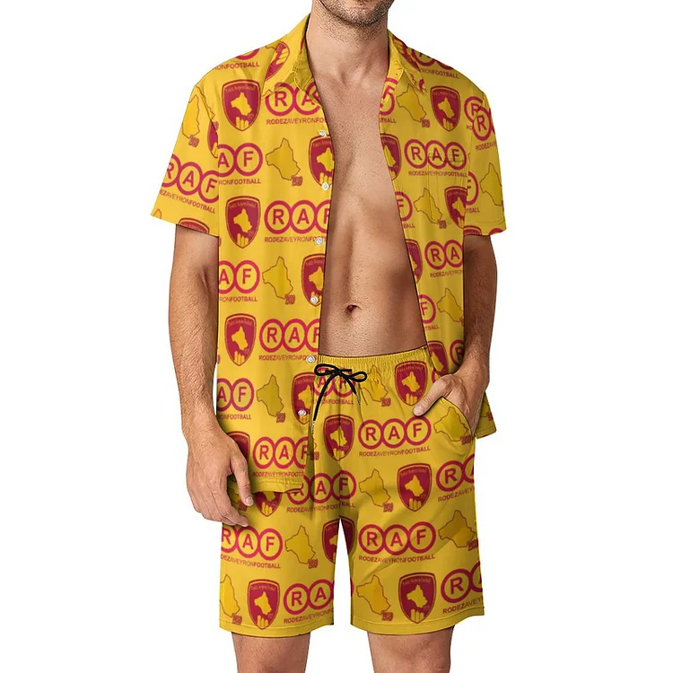Rodez AF Costume De Plage À Manches Courtes Avec Poches Chemise Hawaïenne