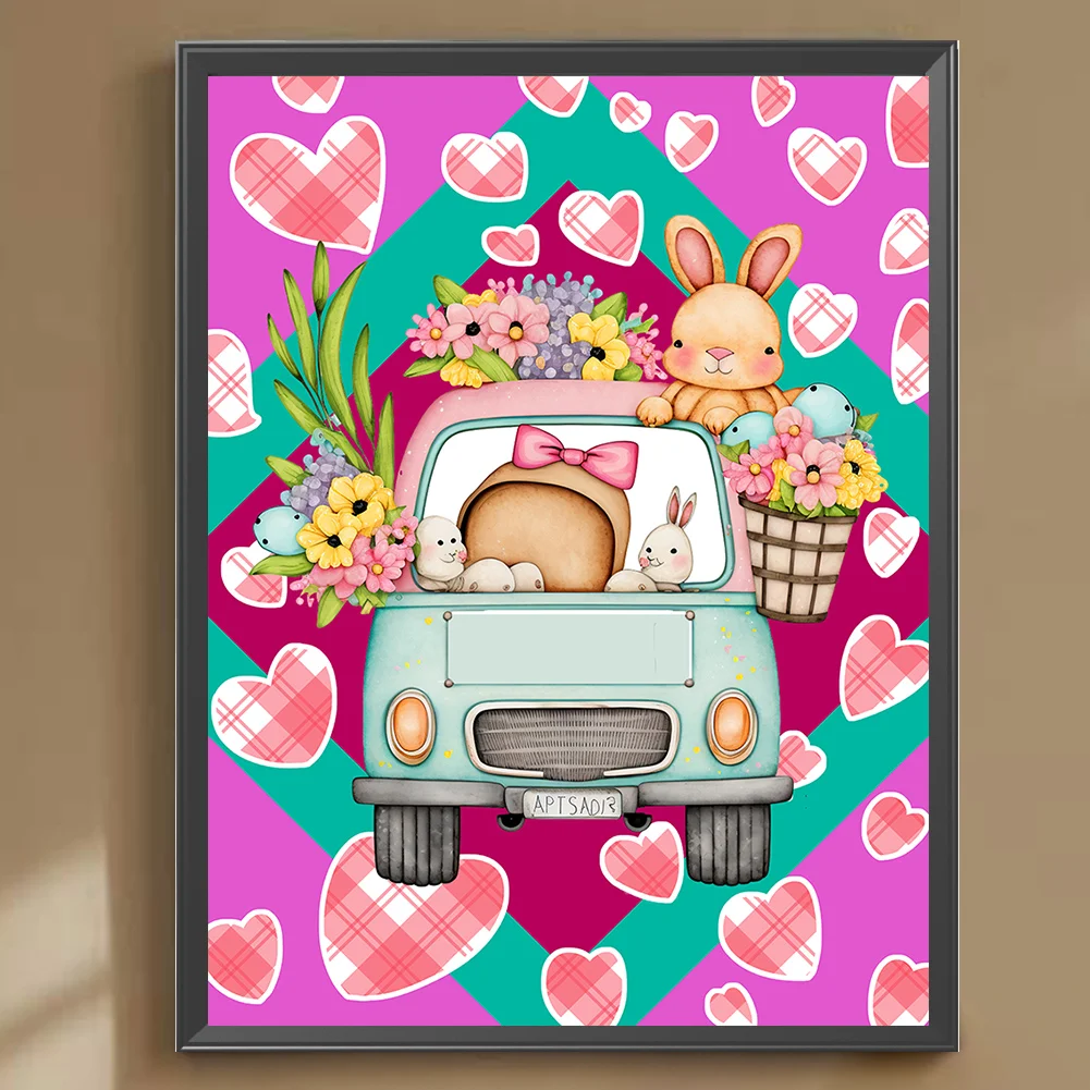 Full Round Diamond Painting 30*40cm - Toy Rabbit