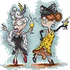 Two Old Naughty Boys-14CT Stamped Cross Stitch 17*17cm/6.69*6.69in