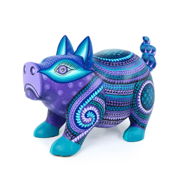 Beautiful Pig - Oaxacan Alebrije Wood Carving
