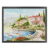 (US Only)Full Embroidery Eco-cotton Thread 11CT Printed Lake Como Cross Stitch 66x55cm