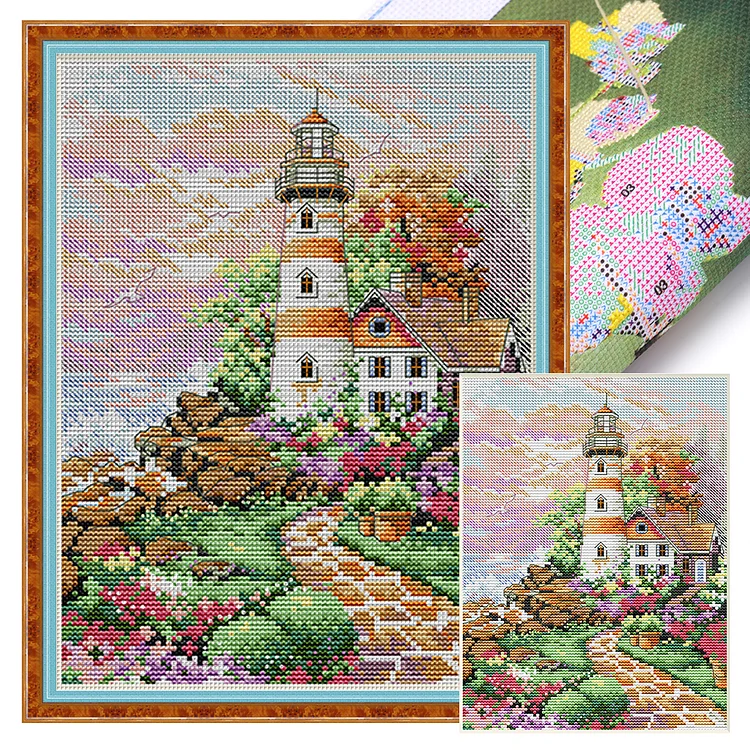 Spring Brand  Lighthouse - Printed Cross Stitch 11CT 30*40CM