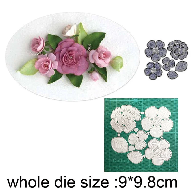 Craft Metal Cutting Dies Cut Die Mold Wildflower Flower Leaf Decoration Scrapbooking Dies Knife Mould Blade Punch Stencils Dies