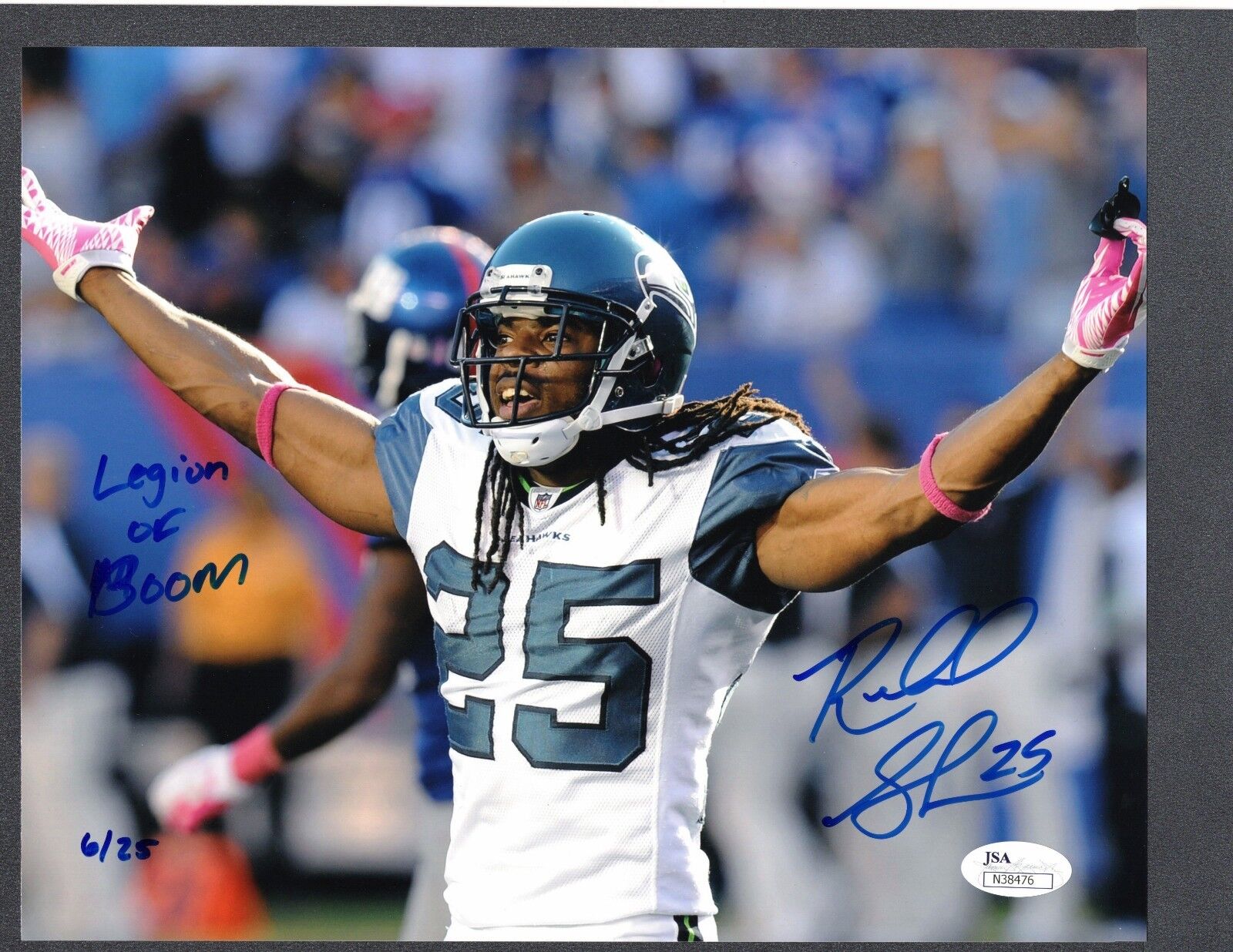 JSA Richard Sherman 8x10 Photo Poster painting LE /25 INSCR Autographed Signed Seahawks SPH 0267