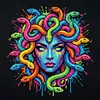 (Multi-Style)Colorful Neon Animals Collection-14CT Stamped/Counted Cross Stitch 30*30cm