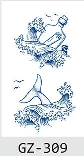 Temporary Waterproof Tattoo Stickers Butterfly Deer Rabbit Flower Juice Ink Lasting Boy Girl Chest Neck Hand Fake Bracelet Tatoo