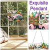 Diamond Painting Acrylic Single Side Drill Easter Cart Pendant Charms Kits for Adults Home Window Decor