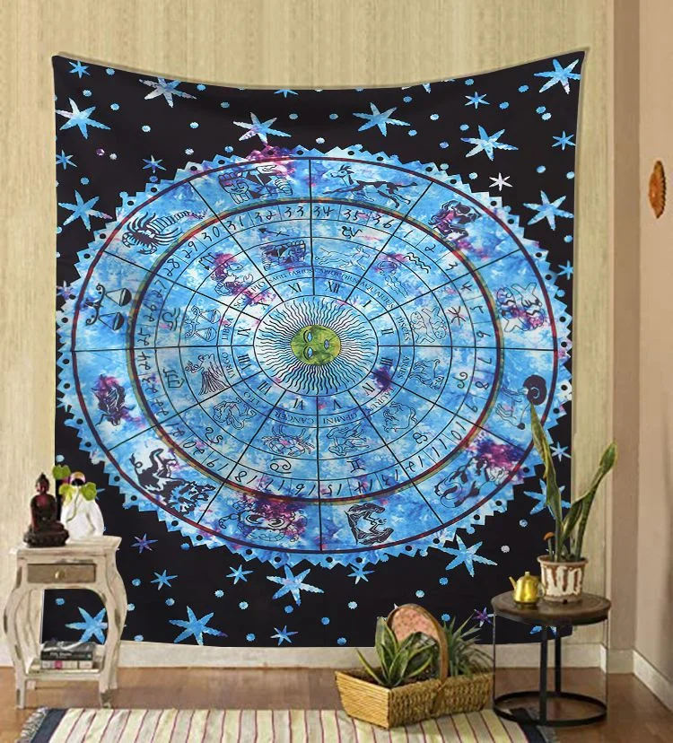 Sun Moon Mandala Tapestry Wall Hanging Tapestry Wing Wall Carpets Dorm Decor Psychedelic Beach Towel