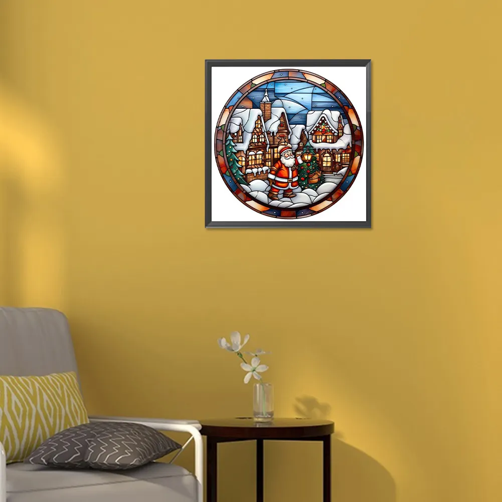 Full Round Diamond Painting 30*30cm - Snow House