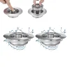 Filtre de vidange d'&eacute;vier de cuisine 3 en 1 en acier inoxydable anti-obstruction