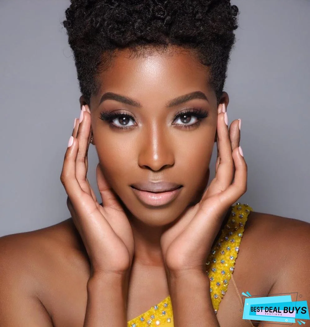 New Small Curly Wig Ladies Short Curly Hair Black