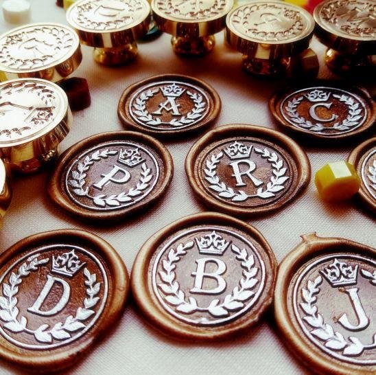 Crown Alphabet Letters Wax Seal Stamps-Himinee.com