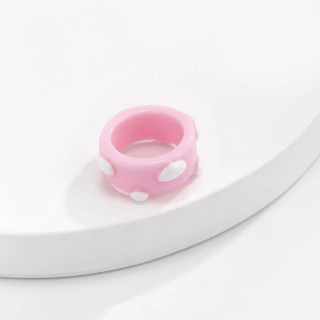 Acrylic Frog Ring Chick Resin Rings For Women Girls Simple Animal Aesthetic Jewelry Friendship Rings Greative Party Travel Gifts