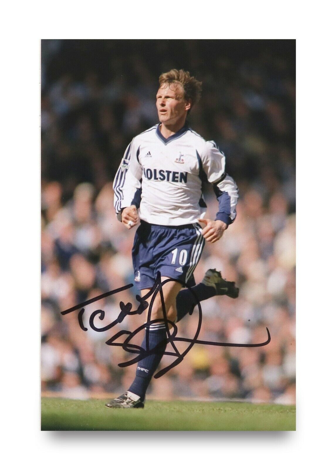 Teddy Sheringham Hand Signed 6x4 Photo Poster painting Tottenham Hotspur England Autograph + COA