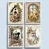 (Multi Style)Animal Flower-Full Embroidery 3 strands 11CT Stamped Cross Stitch-40*60CM-Large Size