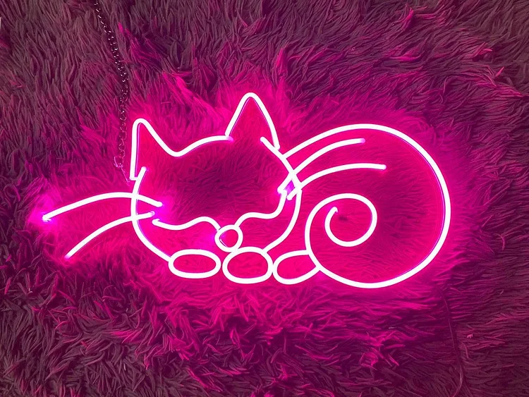 Animal Neon Sign Cat Neon Signs Cute Cat Led Signs Pet Lover Gifts Neon Lights For Wall Bedroom Decor 