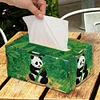 Panda 5d bricolage diamant peinture &agrave; la main porte-mouchoirs en bois bo&icirc;te &agrave; mouchoirs artisanat