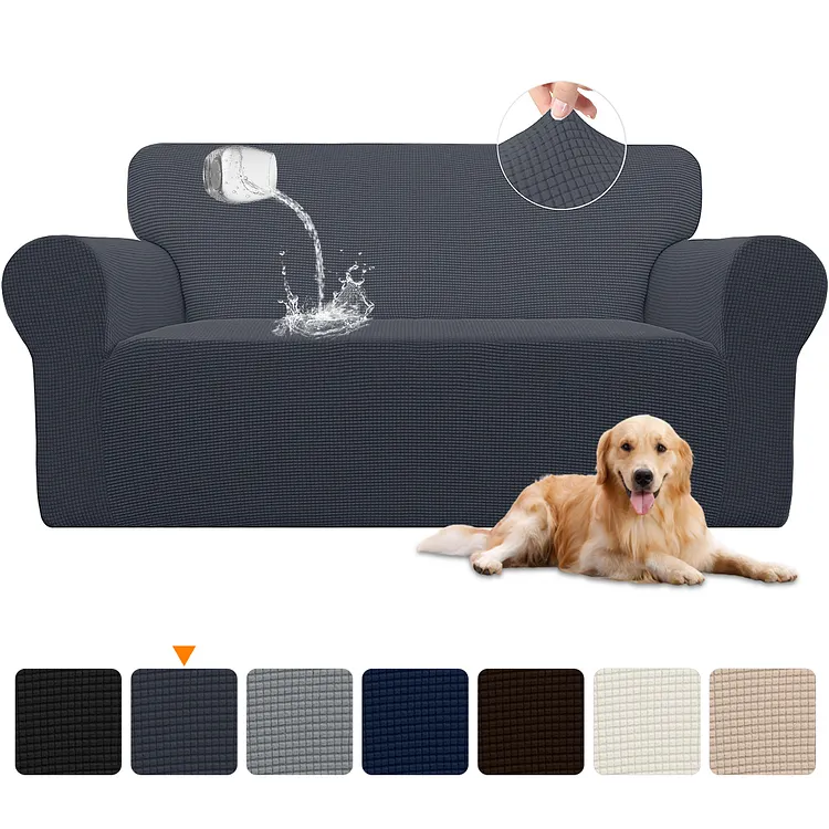 CHELZEN Impermeabile Divano Copertura 2 Posti Copridivano Mobili Protector per Soggiorno Bambini Cani Animali domestici (Rosso, 2 Posti