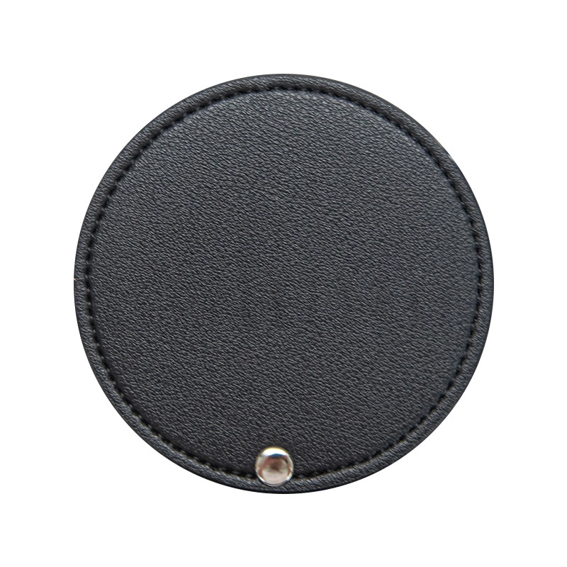 Style Leather Rotary Makeup Mirror Student Portable Beauty Mirror Makeup Mirror Round Leather Gift Makeup Mirror