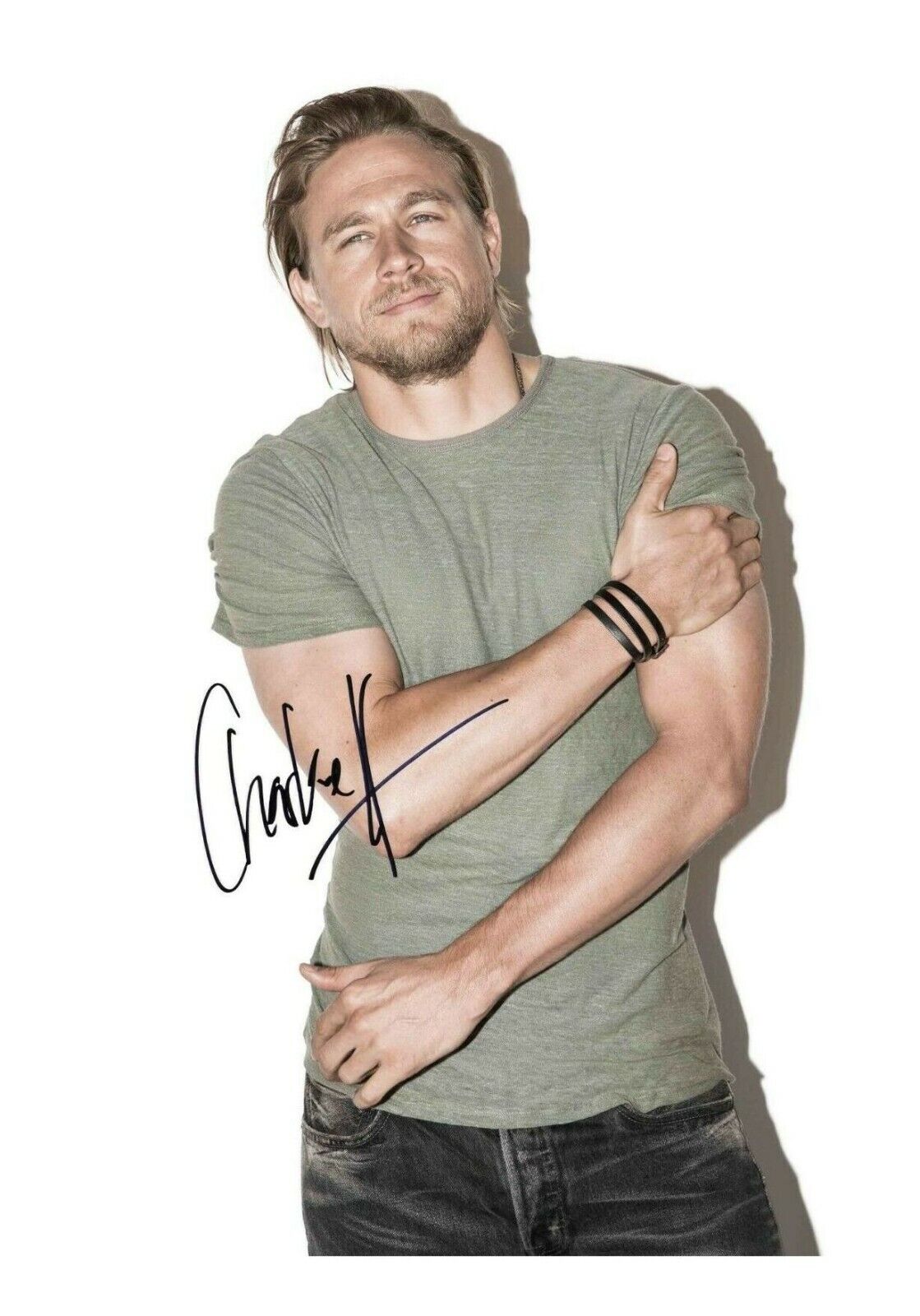 CHARLIE HUNNAM AUTOGRAPH SIGNED PP Photo Poster painting POSTER