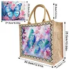 Diamond Painting Garden Butterfly Linen Tote Bag Replaceable Canvas for Women