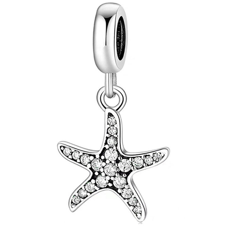 20 Pieces Zinc Alloy Starfish Paw Print Heart Shape Pendant Jewelry Accessories