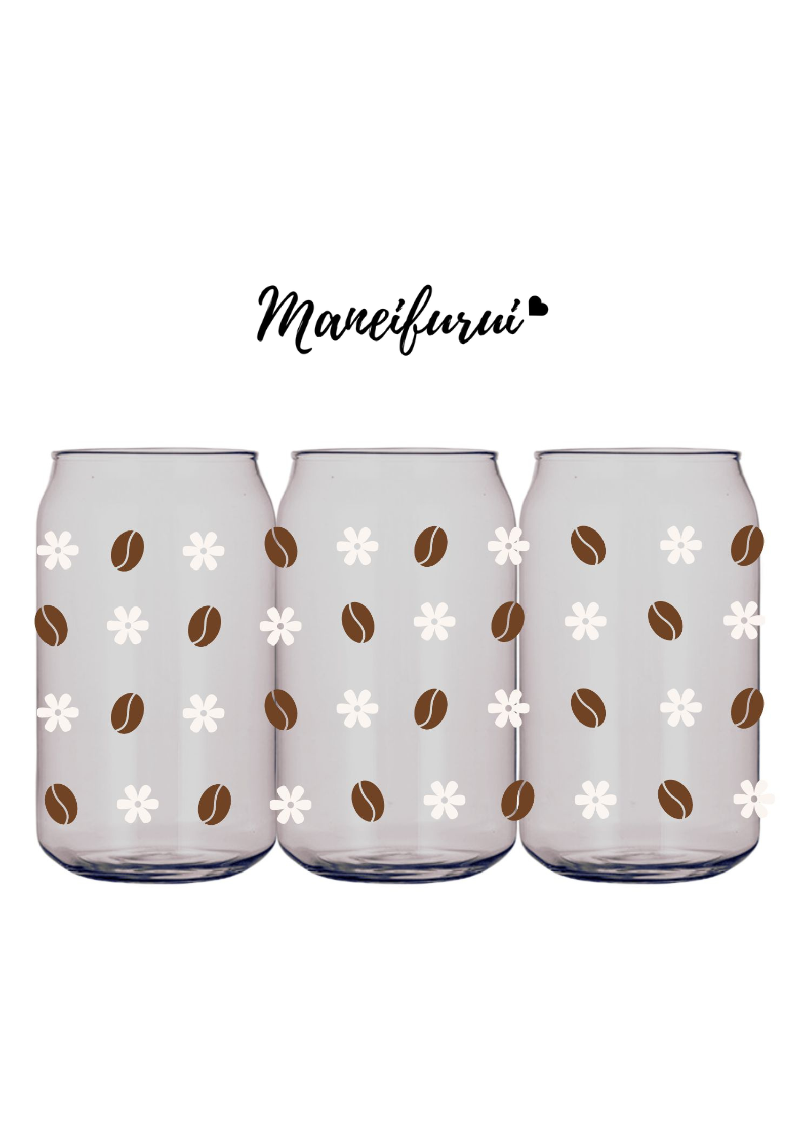 Maneifurui™  UV DTF Cup Transfer 【coffee beans】 