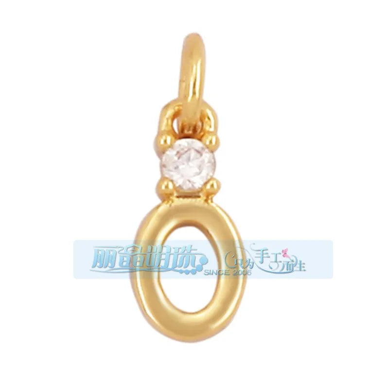 1 Piece 15 * 19mm Hole 5~5.9mm Copper Zircon Letter Heart Shape Pendant Jewelry Accessories