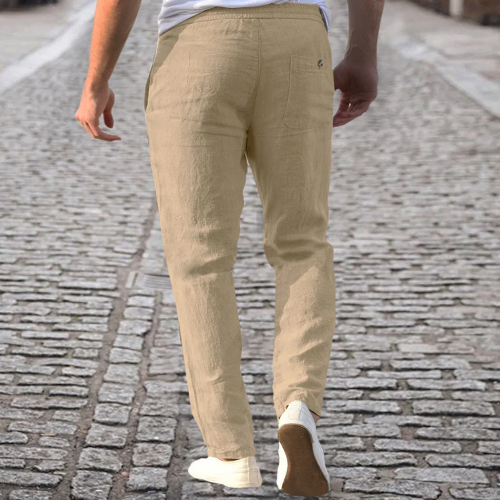 Linen Slim Fit Pants-inspireuse