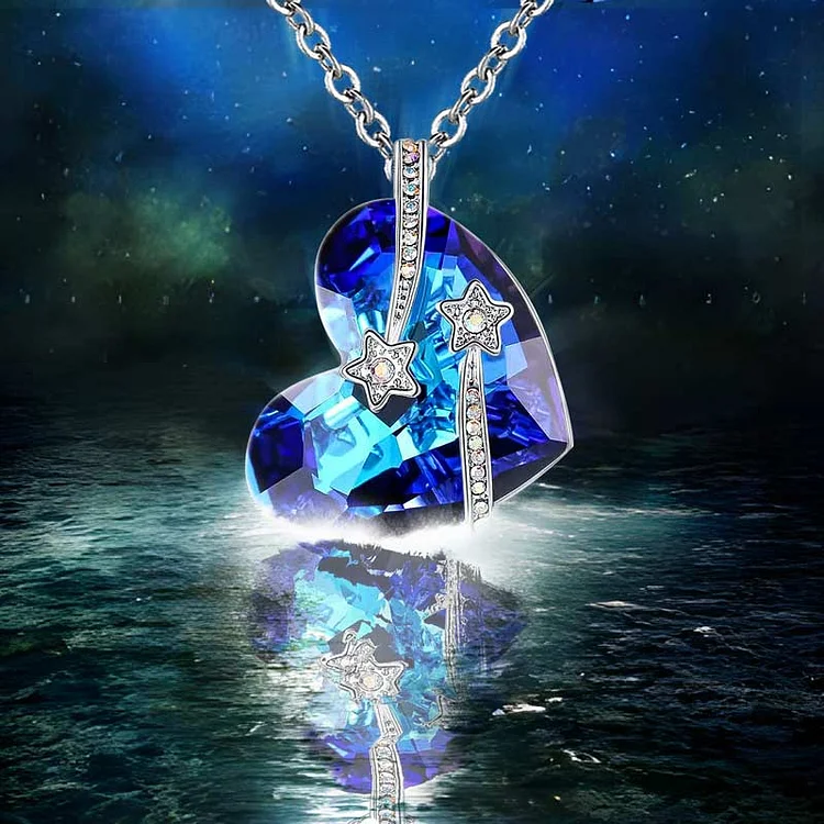 For Self - She is Badass with a Big Heart Crystal Love Star Necklace