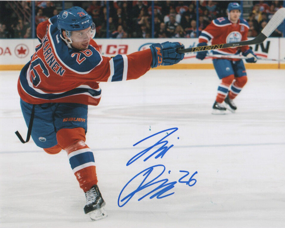 Edmonton Oilers Ilro Pakarinen Signed Autographed 8x10 Photo Poster painting NHL COA