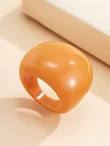 Original Solid Color Geometric Resin Rings Accessories