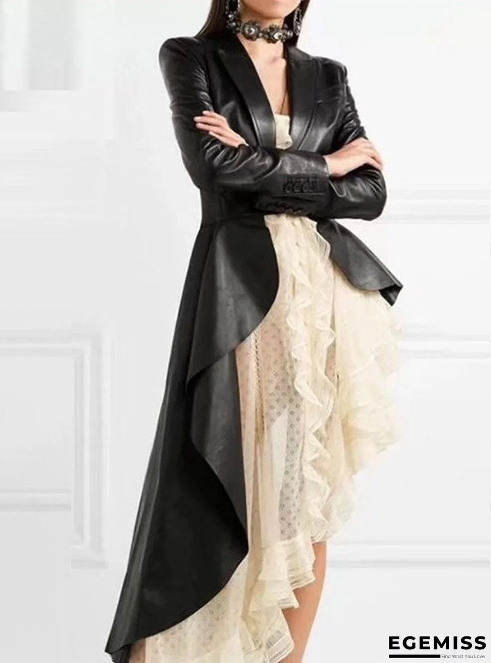 Belted PU Leather Jacket | EGEMISS