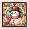 Xmas Snowman-11CT Stamped Cross Stitch 40*40cm