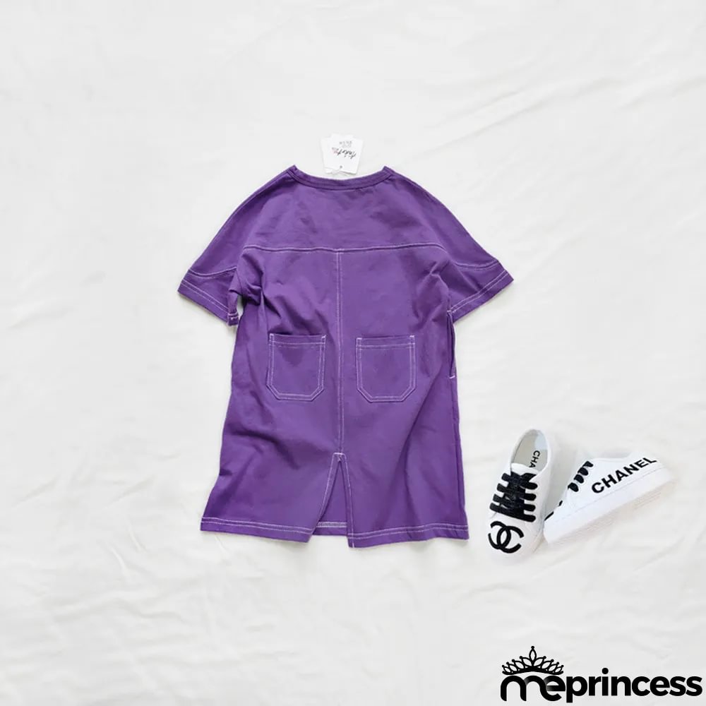 Parent-child Wear Girl Spring Summer Casual Loose Knitting Dress