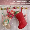 DIY Diamond Painting Christmas Stockings Hanging Ornaments Large Capacity Xmas Socks Pendant Wear Resist Candy Gift Storage Bags for Family Christmas Holiday Party Decoration (Bright candle)