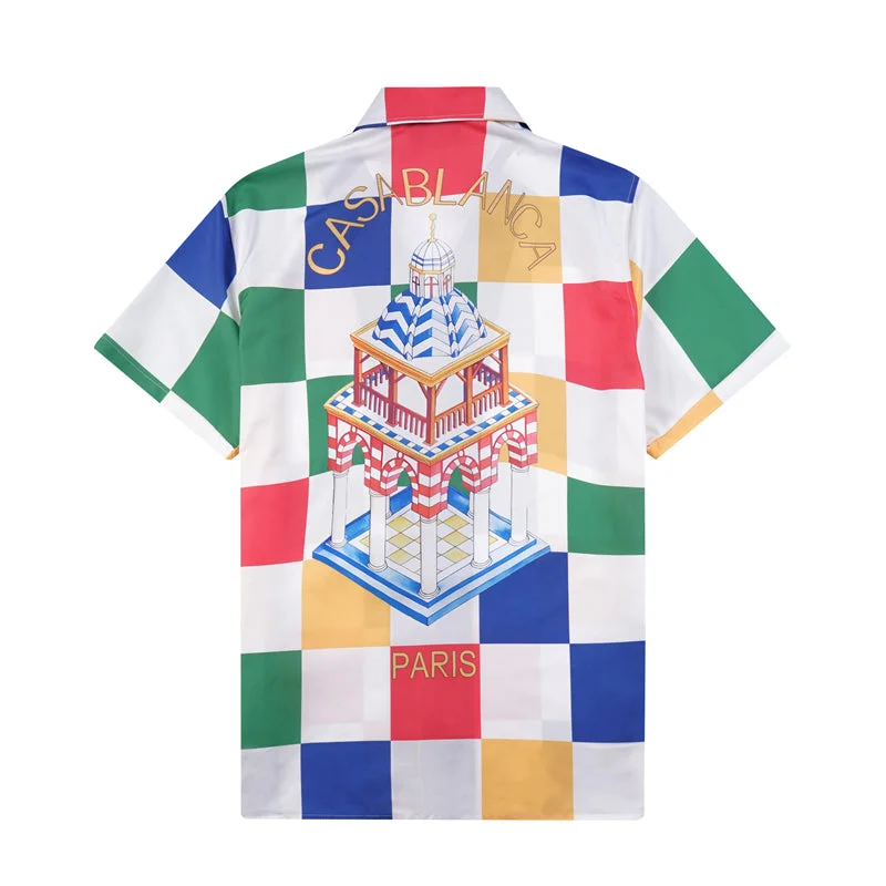 Casablanca 2023 new silk short-sleeved shirt
