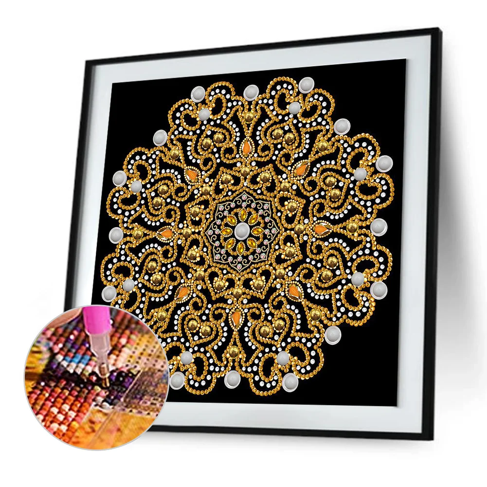 Diamond Painting - Partial Special Shaped Drill - Mandala(Canvas|30*30cm)