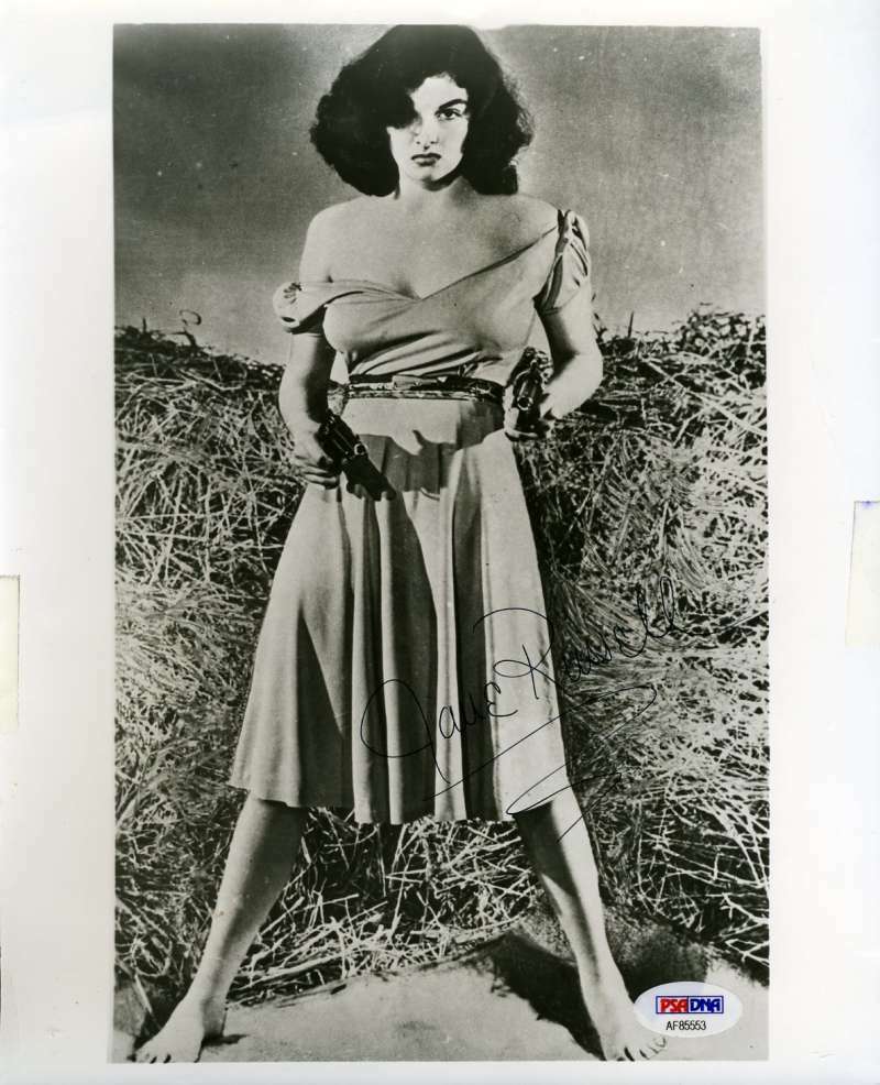 Jane Russell Psa Dna Coa Autograph 8x10 The Outlaw Photo Poster painting Hand Signed