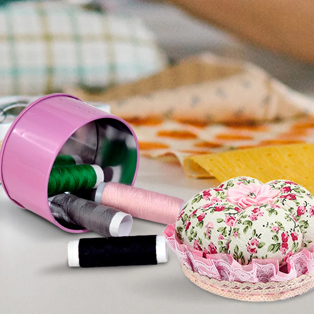 Needle Thread Storage Box Multifunction Sewing Kits Box Lace Box Pincushion Case